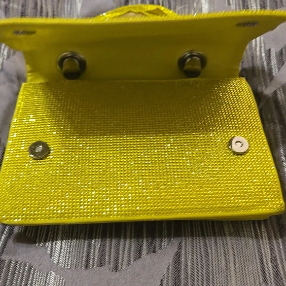 LAST 1! ZARA SPARKLY LIME MINI CITY BAG - Picture 4 of 6